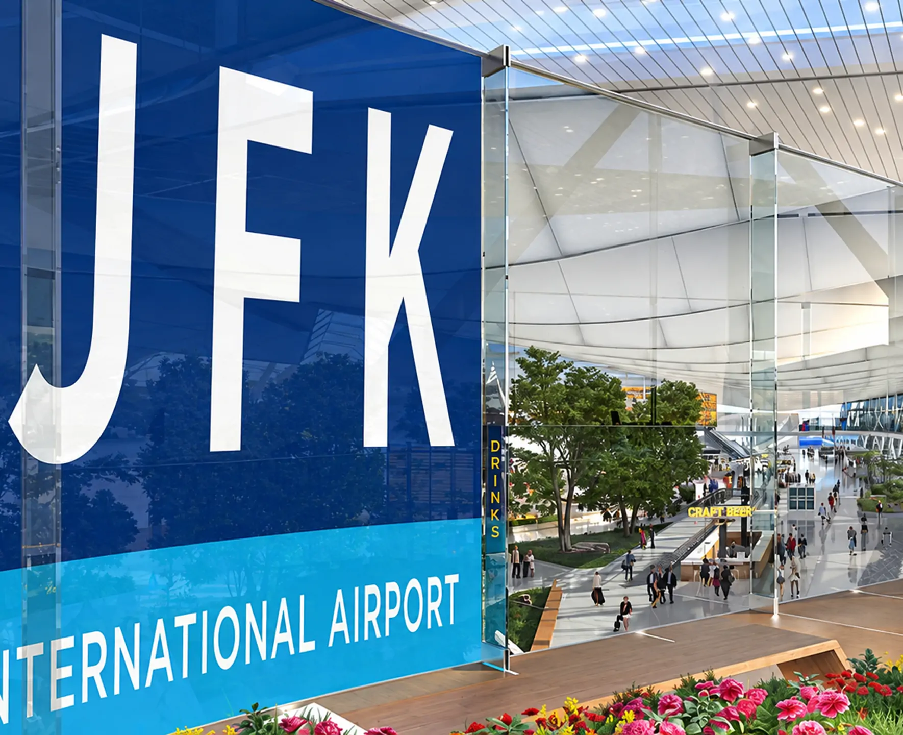 Lc sign jfk airport wayfinding signage