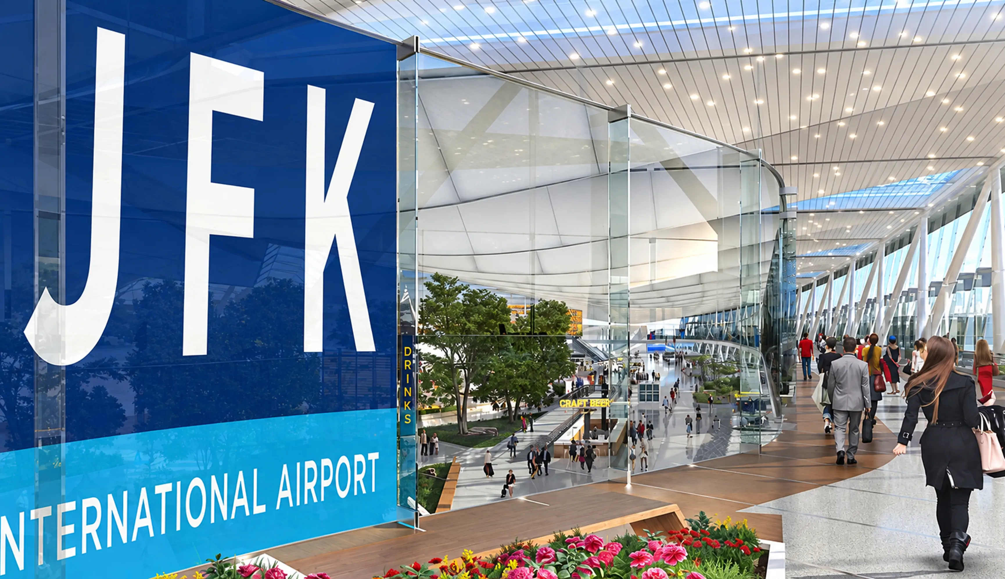 Lc sign jfk airport wayfinding signage